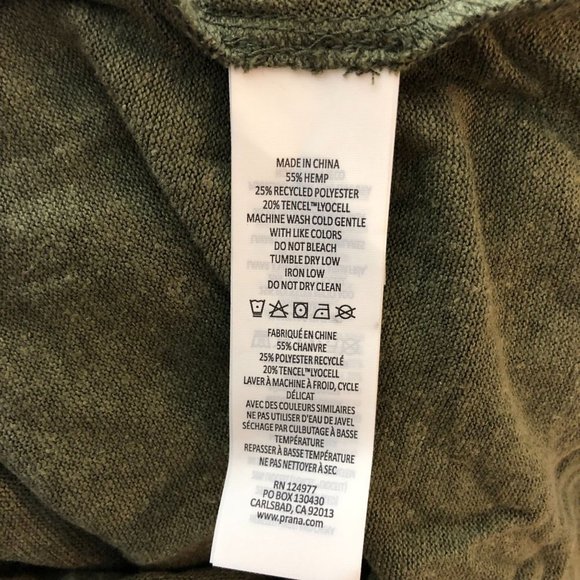 prAna Cozy Up Skyland Dress Maxi Drop Waist Boat Neck Cargo Palms Olive Green M - Picture 7 of 7